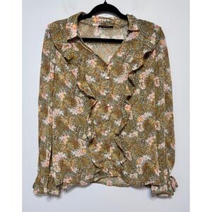 Tahari Fairycore Blouse Size Large‎ Fairycore Elven Cottagecore Prairie Romantic